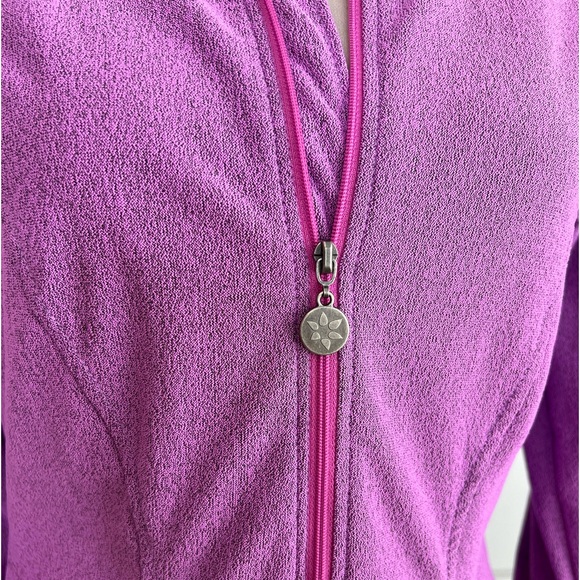 Tzu Tzu Sasha Golf Jacket Pink Heather Orchid Full Zip Pickleball Ruched Fall - Picture 4 of 15